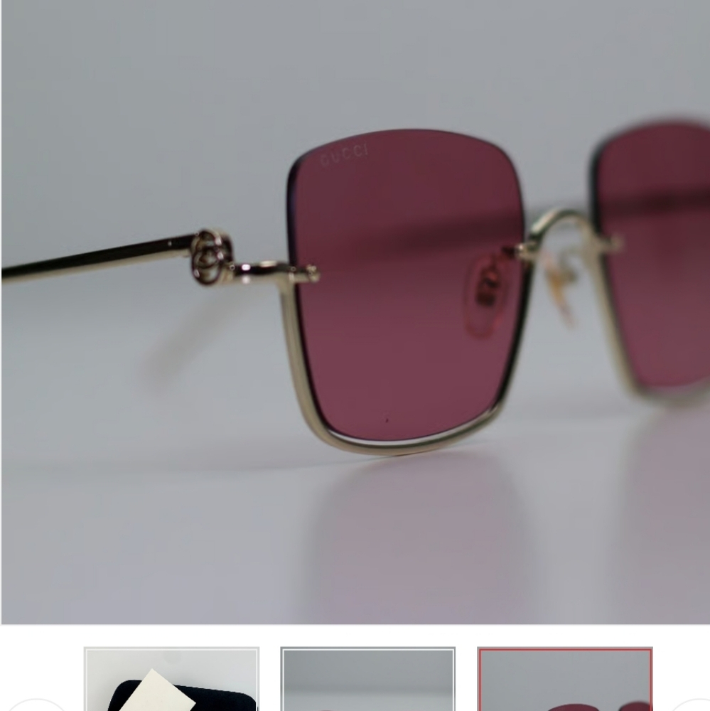 Gucci Gold Pink  GG1279s 003 Pink Woman Sunglasses - Picture 8 of 13